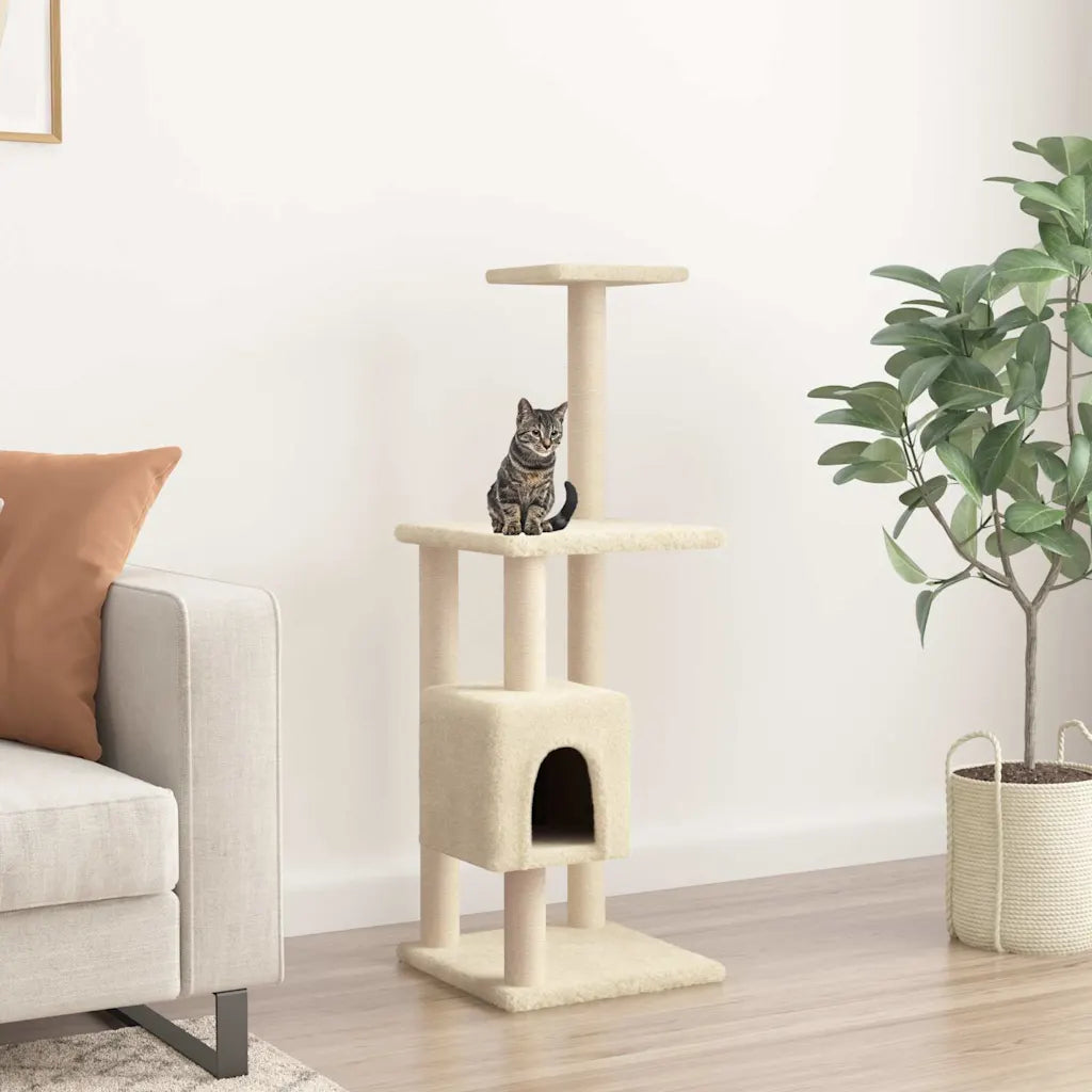 Albero per gatti con tiragraffi in sisal 42x42x104 cm