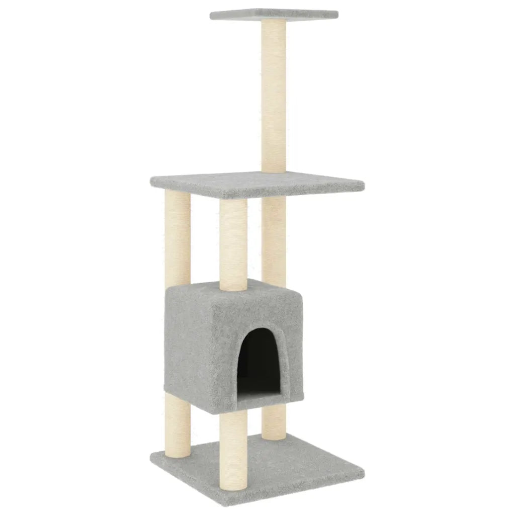 Albero per gatti con tiragraffi in sisal 42x42x104 cm