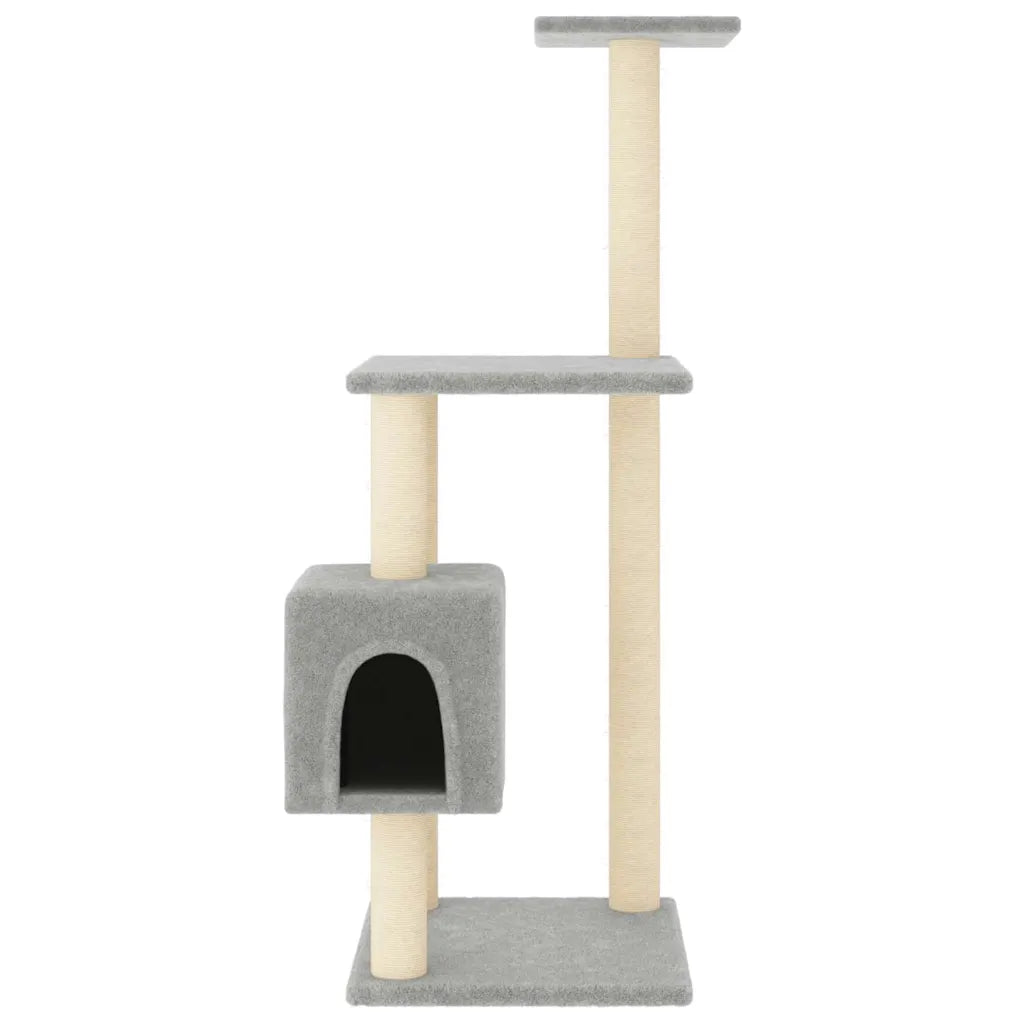 Albero per gatti con tiragraffi in sisal 42x42x104 cm
