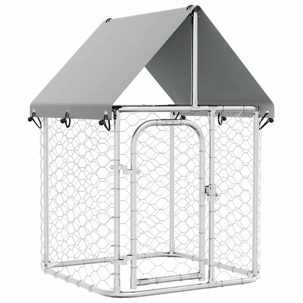 Gabbia per Cani da Esterno con Tetto 100x100x150 cm