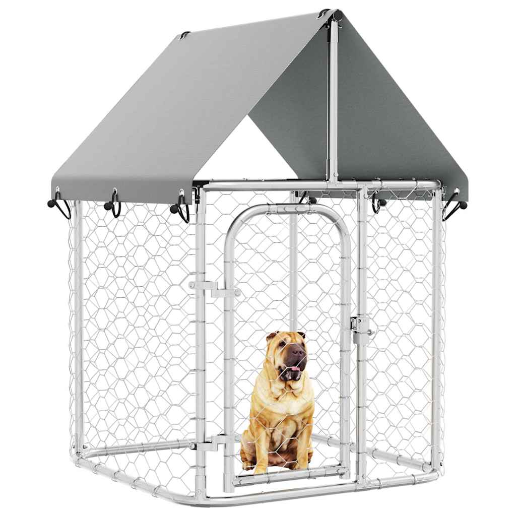 Gabbia per Cani da Esterno con Tetto 100x100x150 cm