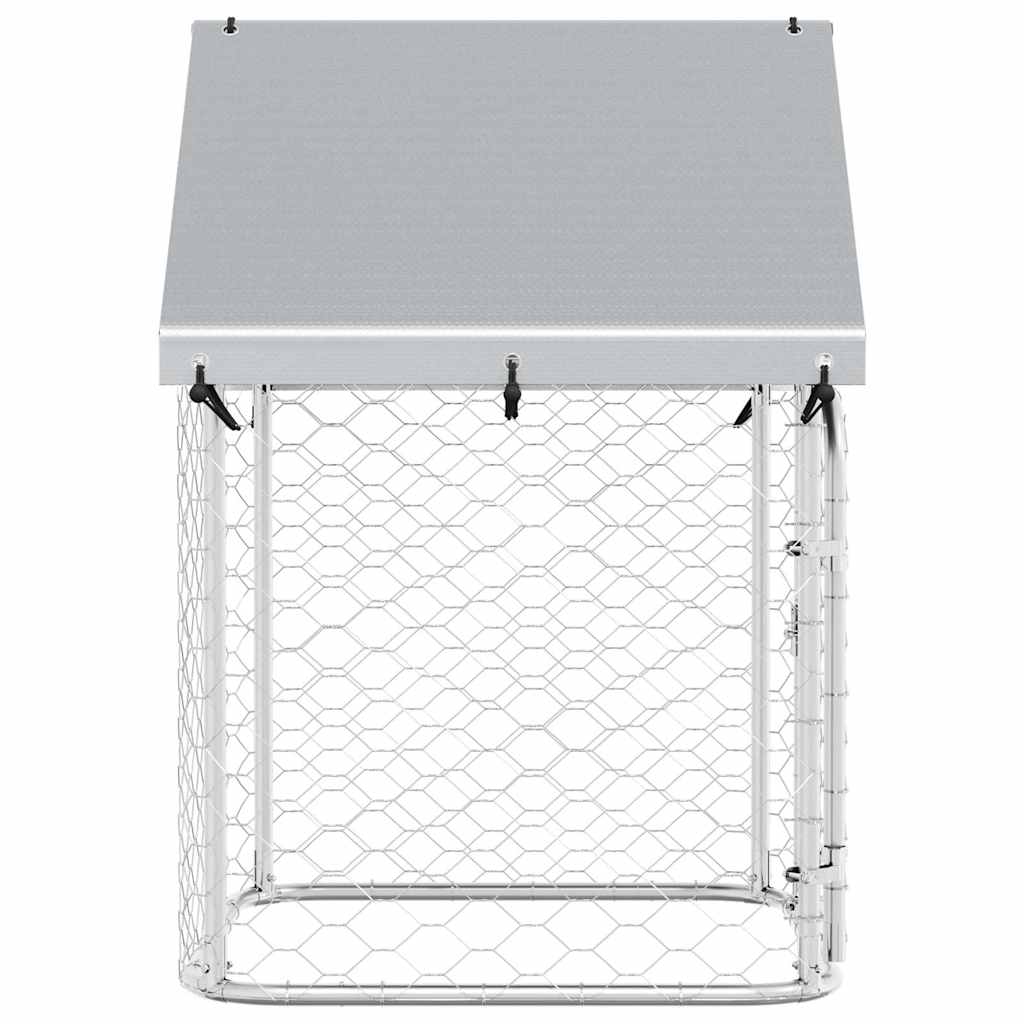 Gabbia per Cani da Esterno con Tetto 100x100x150 cm