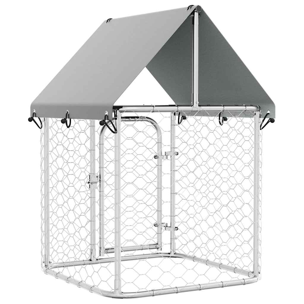 Gabbia per Cani da Esterno con Tetto 100x100x150 cm