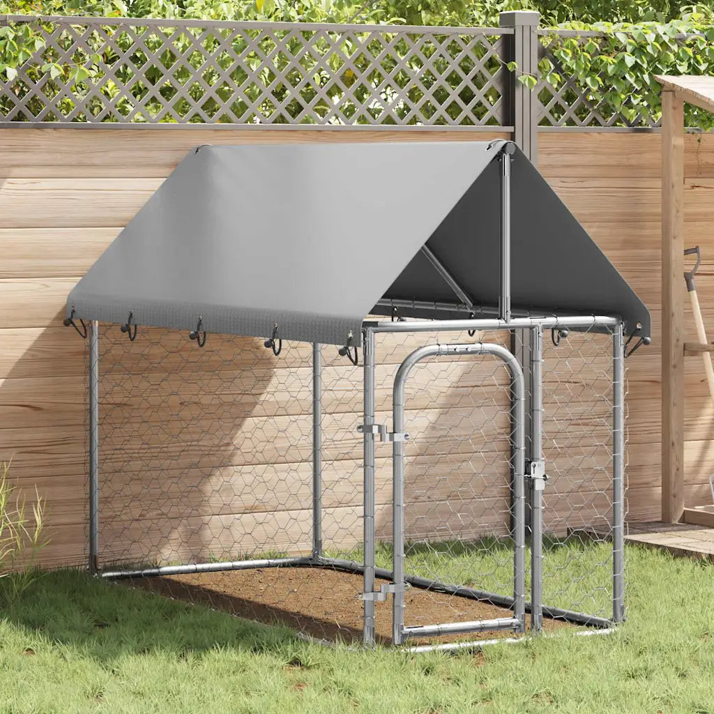 Gabbia per cani da esterno con tetto 200x100x150 cm