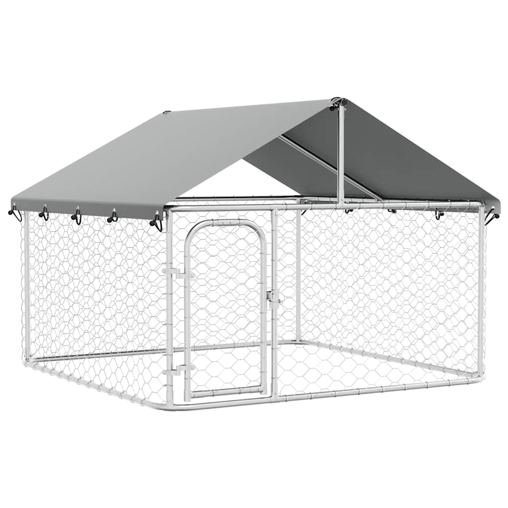 Gabbia per Cani da Esterno con Tetto 200x200x150 cm