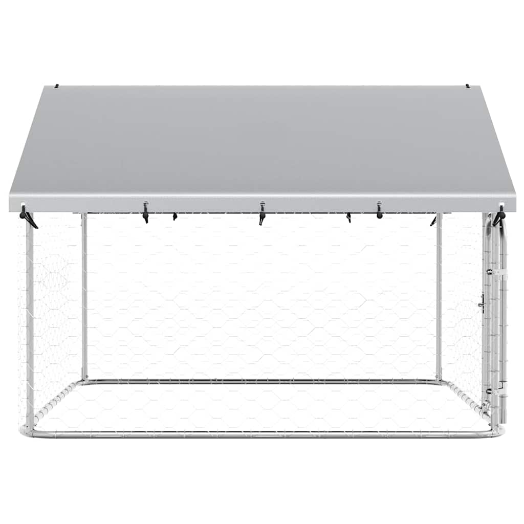 Gabbia per Cani da Esterno con Tetto 200x200x150 cm
