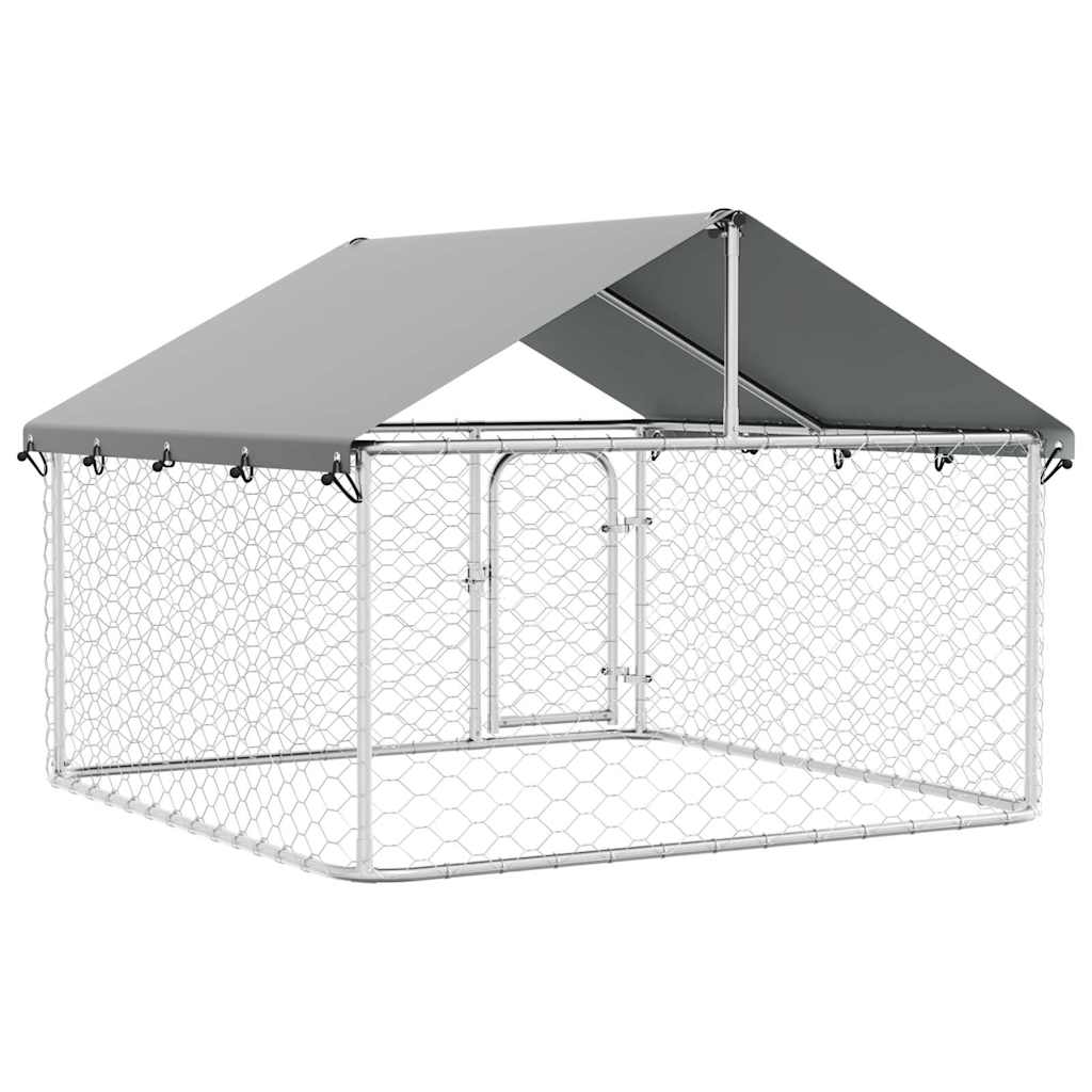 Gabbia per Cani da Esterno con Tetto 200x200x150 cm
