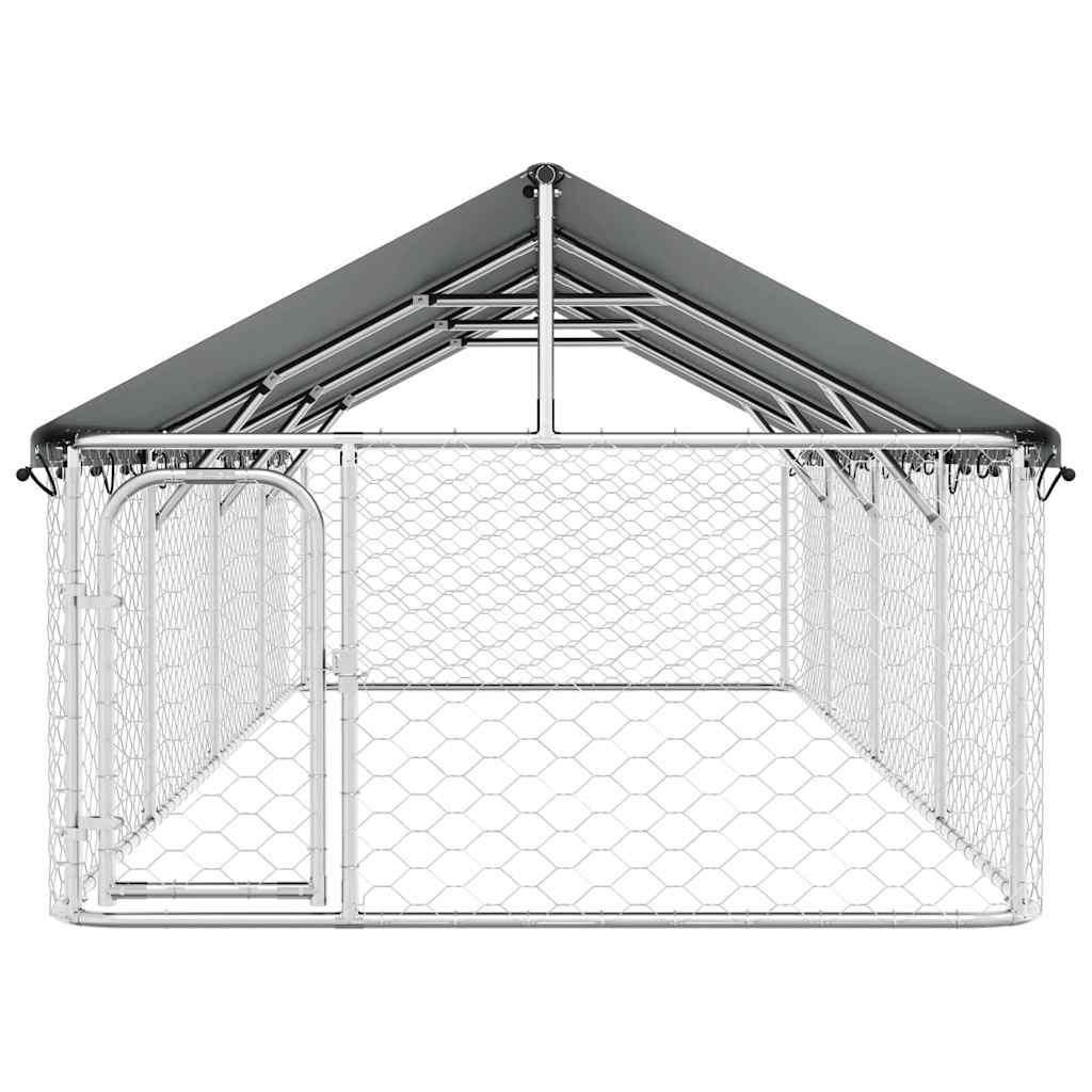 Gabbia per Cani da Esterno con Tetto 400x200x150 cm