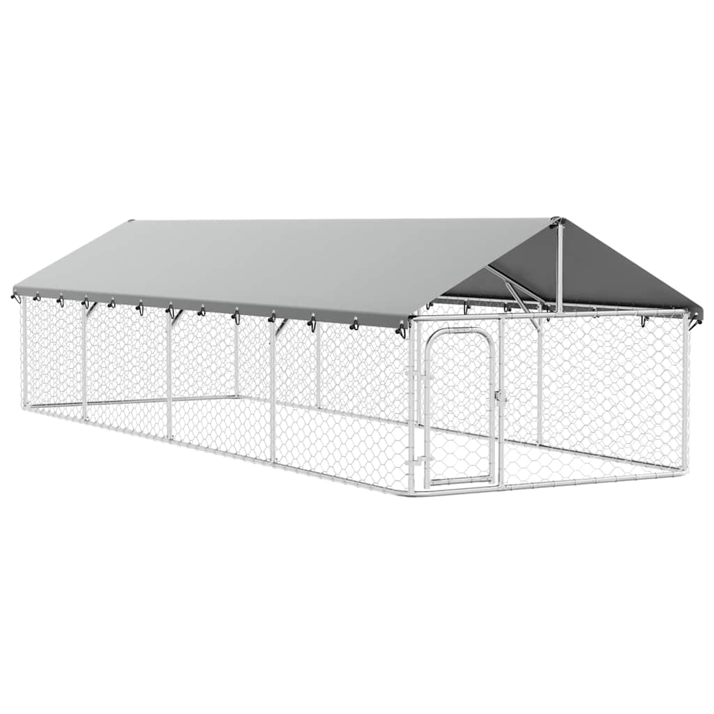 Gabbia per Cani da Esterno con Tetto 600x200x150 cm