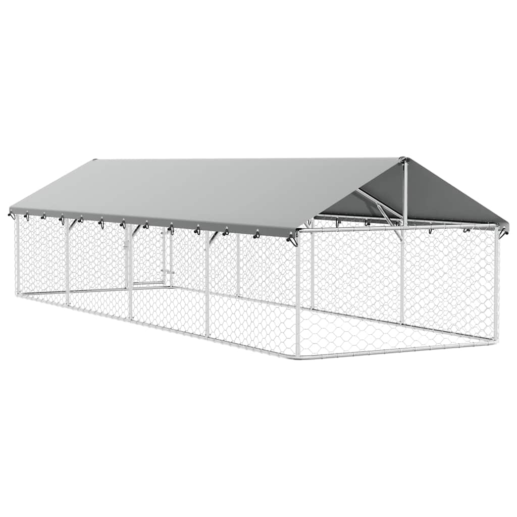 Gabbia per Cani da Esterno con Tetto 600x200x150 cm