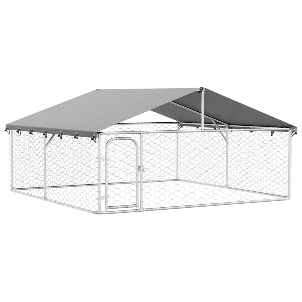 Gabbia per Cani da Esterno con Tetto 300x300x150 cm