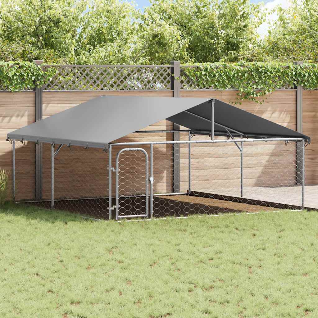 Gabbia per Cani da Esterno con Tetto 300x300x150 cm