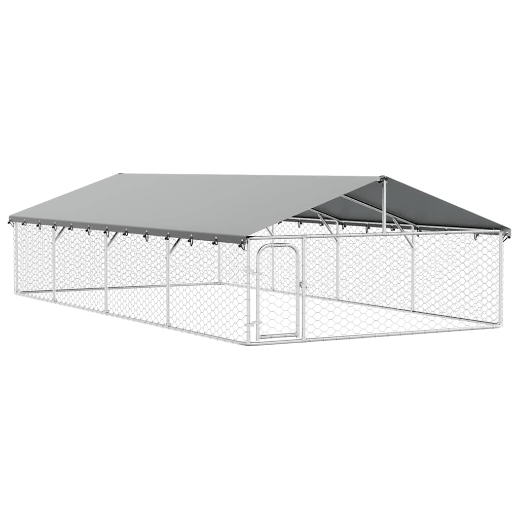 Gabbia per Cani da Esterno con Tetto 600x300x150 cm
