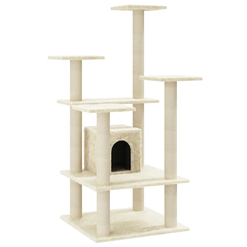 Albero per gatti con tiragraffi in sisal 60,5x60x110 cm