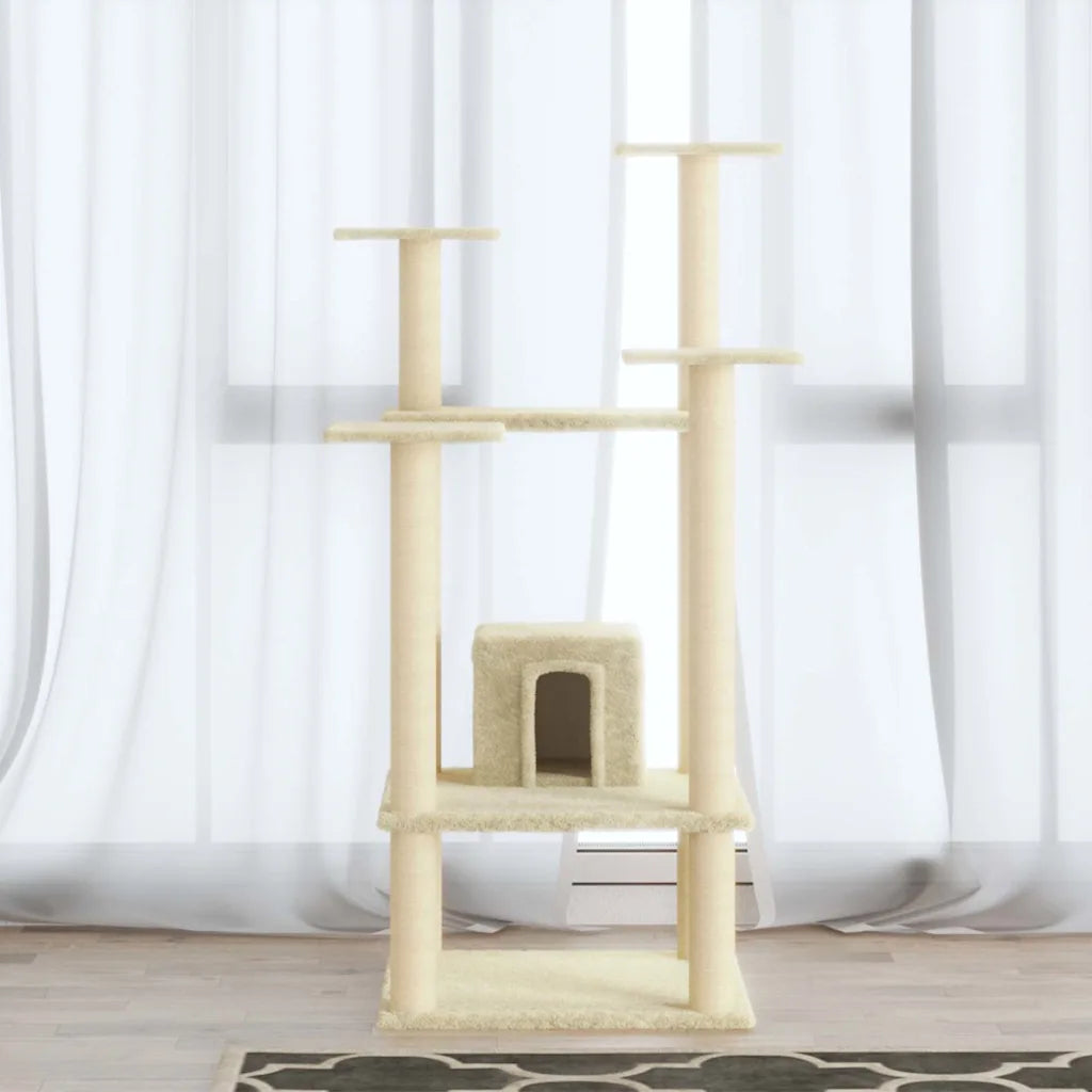 Albero per gatti con tiragraffi in sisal 60,5x60x110 cm