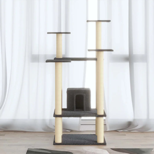 Albero per gatti con tiragraffi in sisal 60,5x60x110 cm