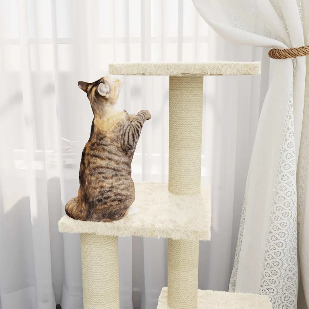Albero per gatti con tiragraffi in sisal 35x54x92 cm