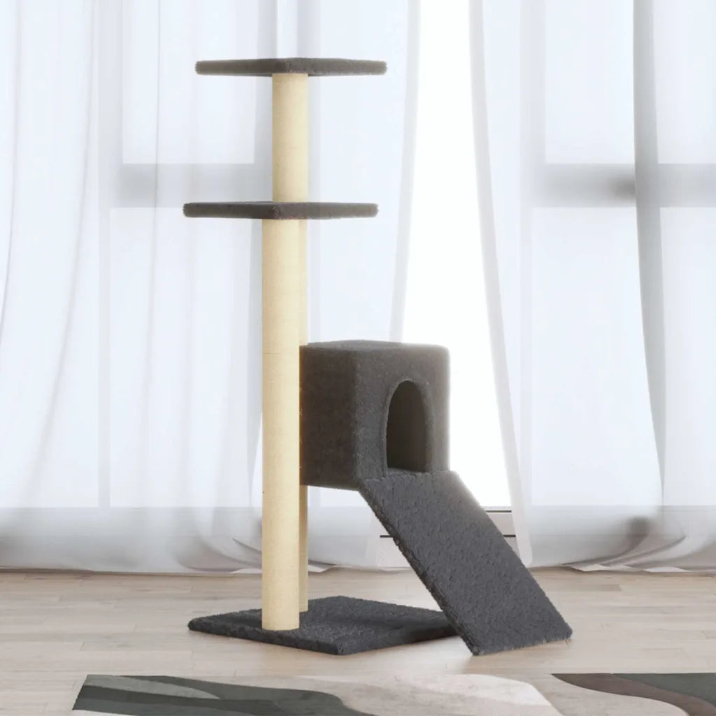 Albero per gatti con tiragraffi in sisal 35x54x92 cm