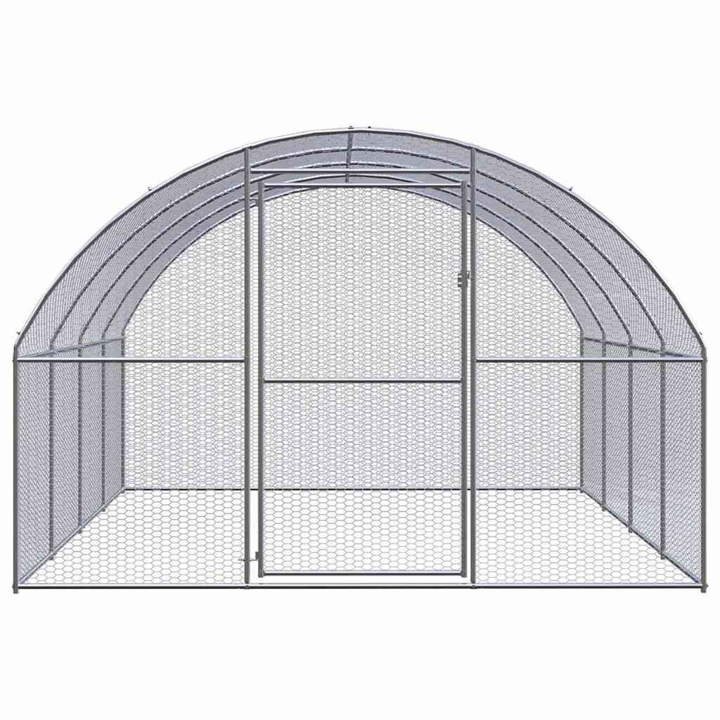 Pollaio per Esterni 3x4x2 m in Acciaio Zincato