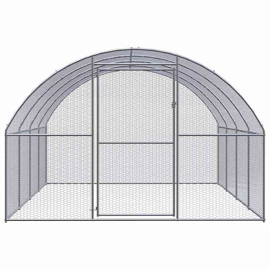 Pollaio per Esterni 3x4x2 m in Acciaio Zincato