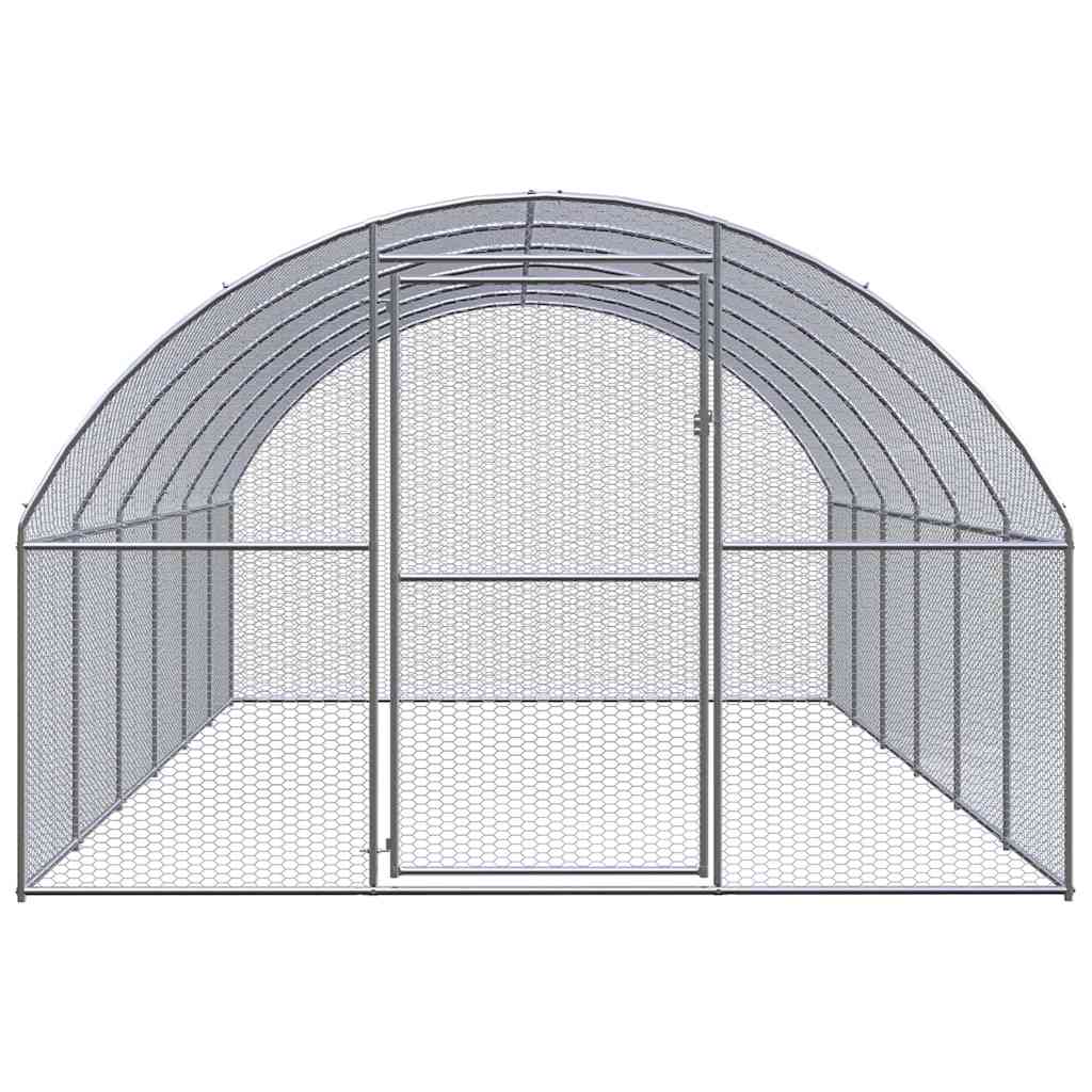 Pollaio per Esterni 3x6x2 m in Acciaio Zincato