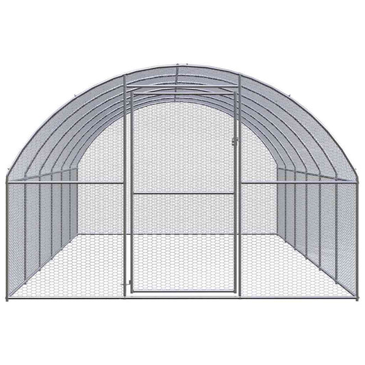 Pollaio per Esterni 3x6x2 m in Acciaio Zincato