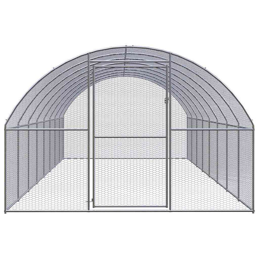 Gabbia per Polli da Esterno 3x8x2 m in Acciaio Zincato