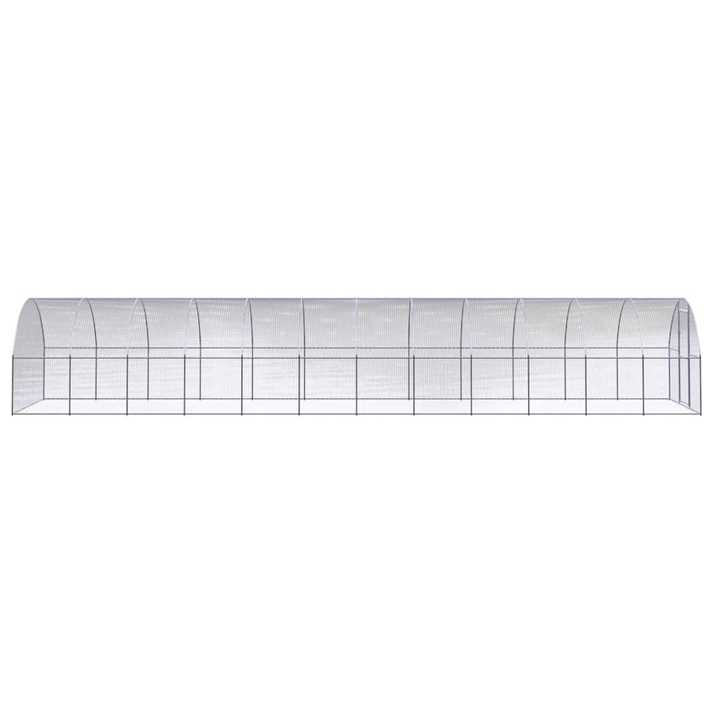 Gabbia per Polli da Esterno 3x12x2 m in Acciaio Zincato