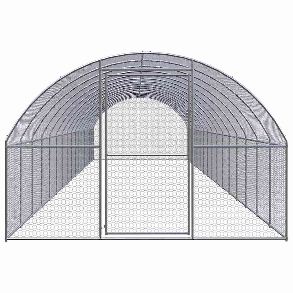 Gabbia per Polli da Esterno 3x16x2 m in Acciaio Zincato