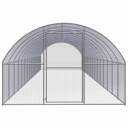 Gabbia per Polli da Esterno 3x16x2 m in Acciaio Zincato
