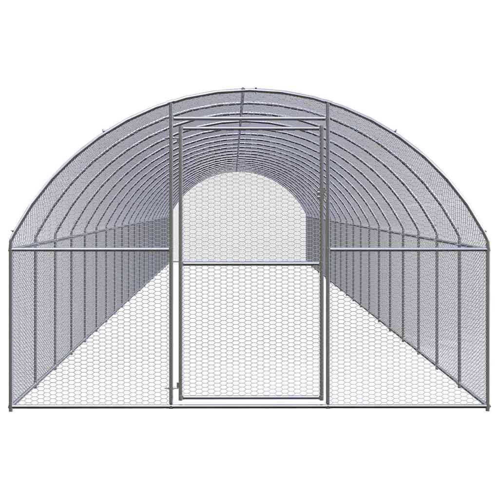 Gabbia per Polli da Esterno 3x20x2 m in Acciaio Zincato