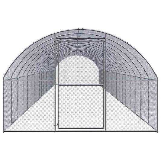 Gabbia per Polli da Esterno 3x20x2 m in Acciaio Zincato