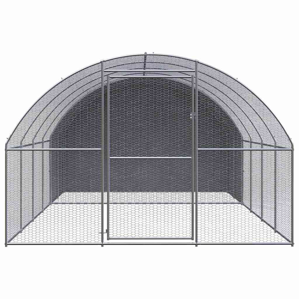 Pollaio per Esterni 3x4x2 m in Acciaio Zincato