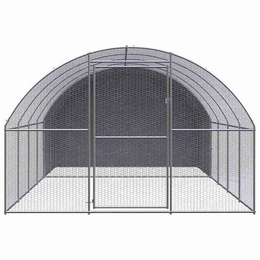 Pollaio per Esterni 3x4x2 m in Acciaio Zincato