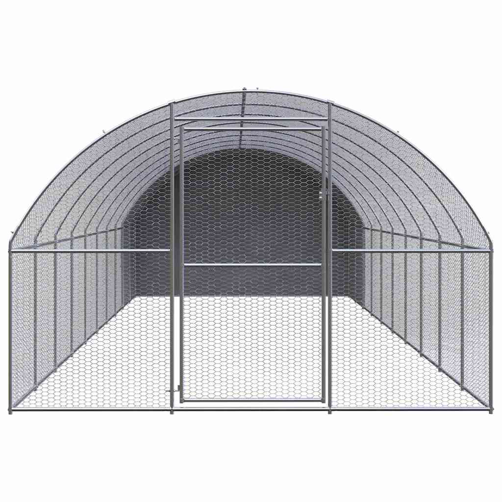 Gabbia per Polli da Esterno 3x10x2 m in Acciaio Zincato