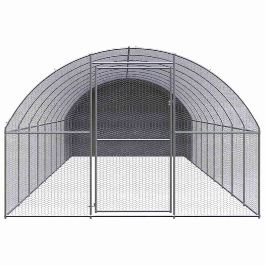 Gabbia per Polli da Esterno 3x10x2 m in Acciaio Zincato