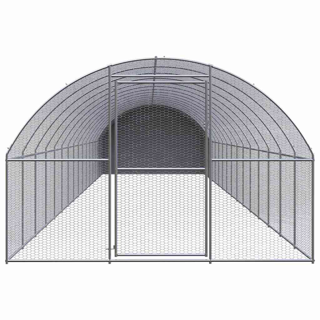 Gabbia per Polli da Esterno 3x16x2 m in Acciaio Zincato