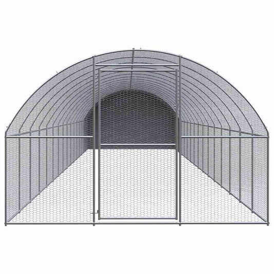 Gabbia per Polli da Esterno 3x16x2 m in Acciaio Zincato