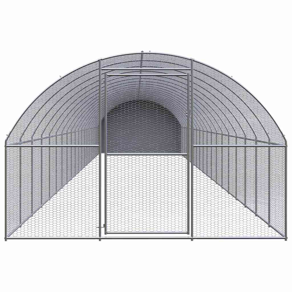 Gabbia per Polli da Esterno 3x20x2 m in Acciaio Zincato