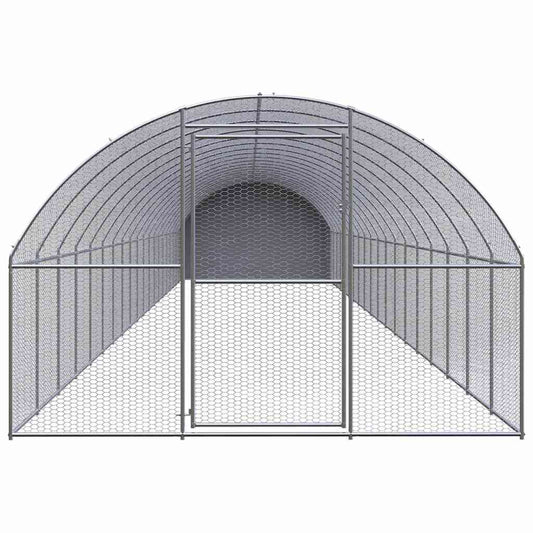 Gabbia per Polli da Esterno 3x20x2 m in Acciaio Zincato