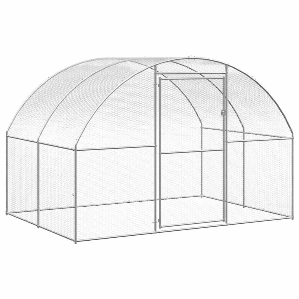 Gabbia per Polli da Esterno 3x20x2 m in Acciaio Zincato