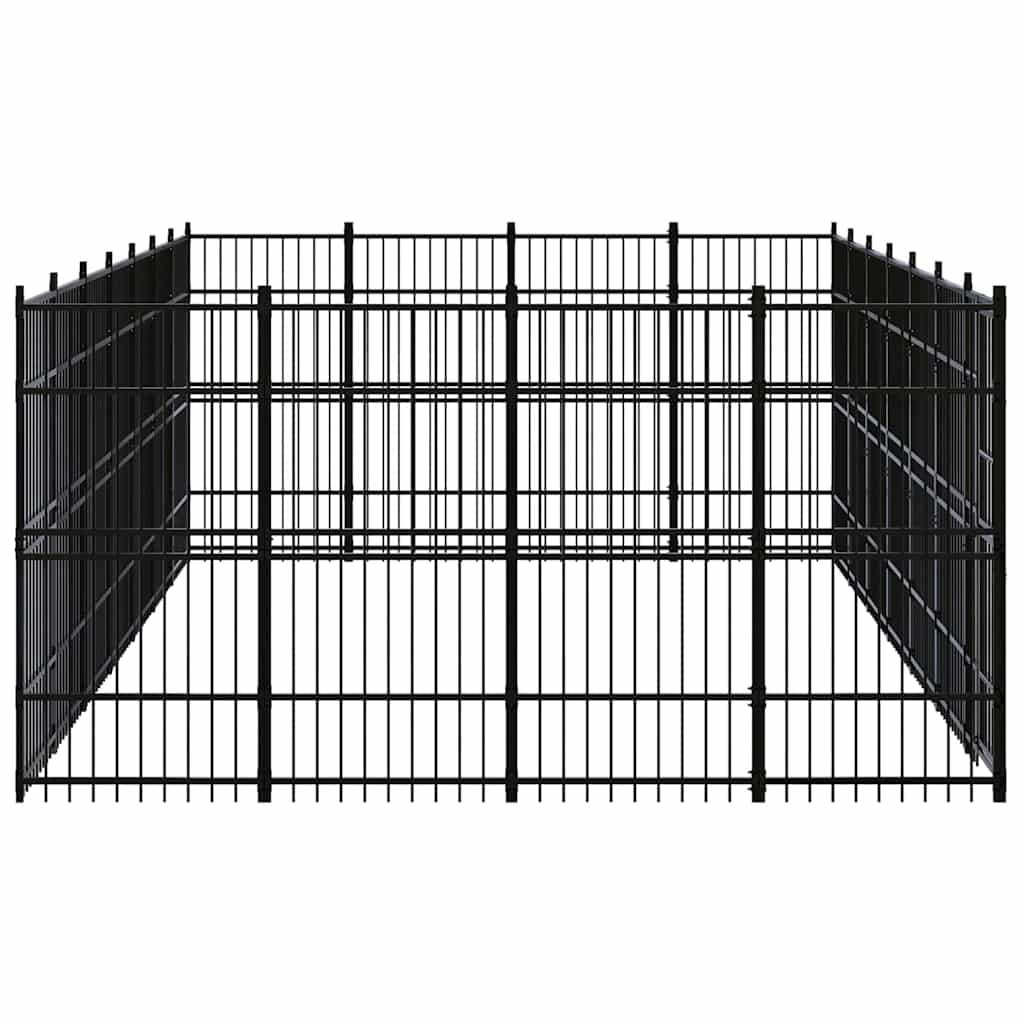 Gabbia per Cani da Esterno in Acciaio 25,8 m²