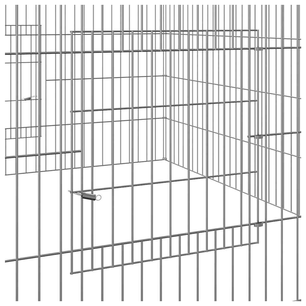 Conigliera 110x110x55 cm Ferro Zincato