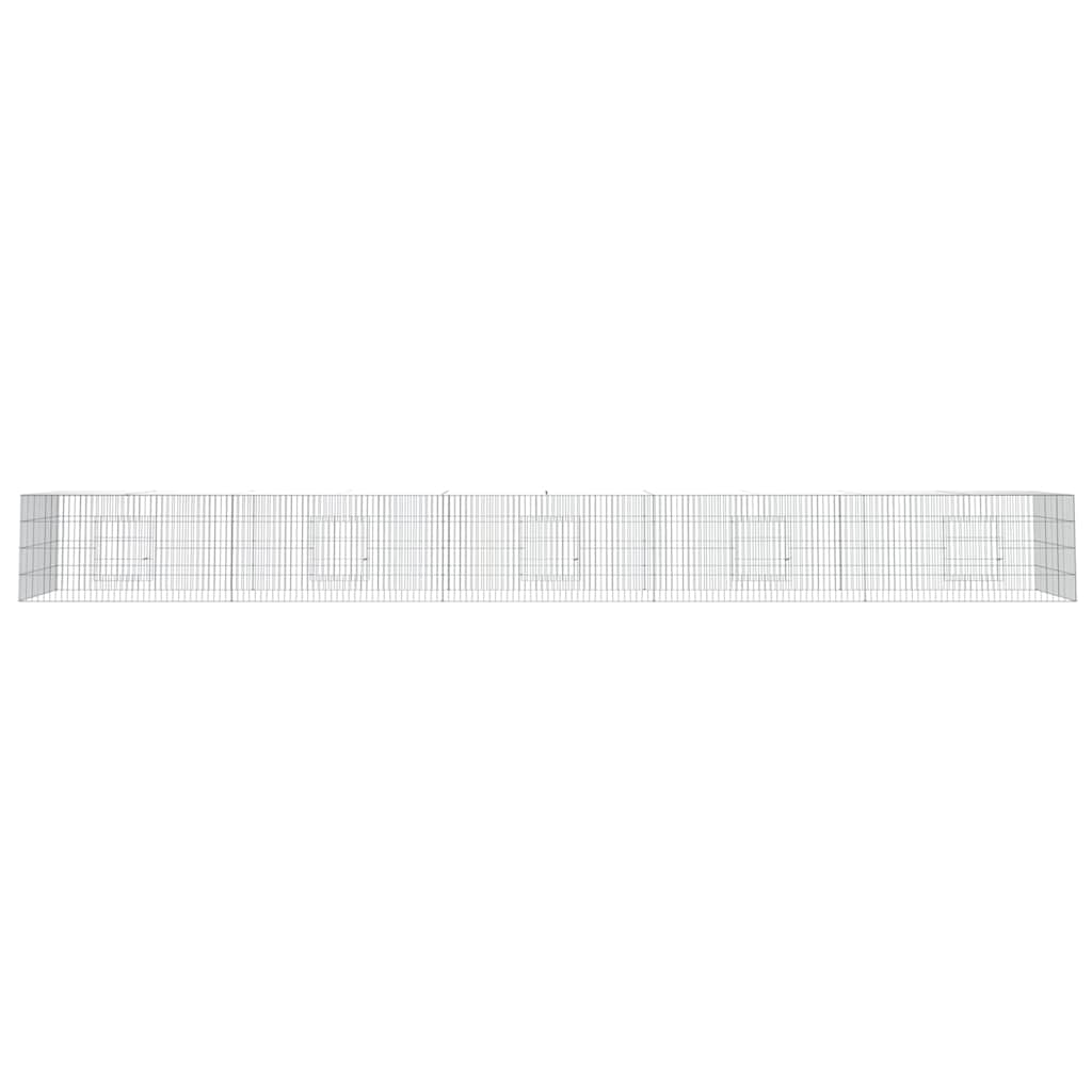 Conigliera con 5 Pannelli 541x109x54 cm Ferro Zincato