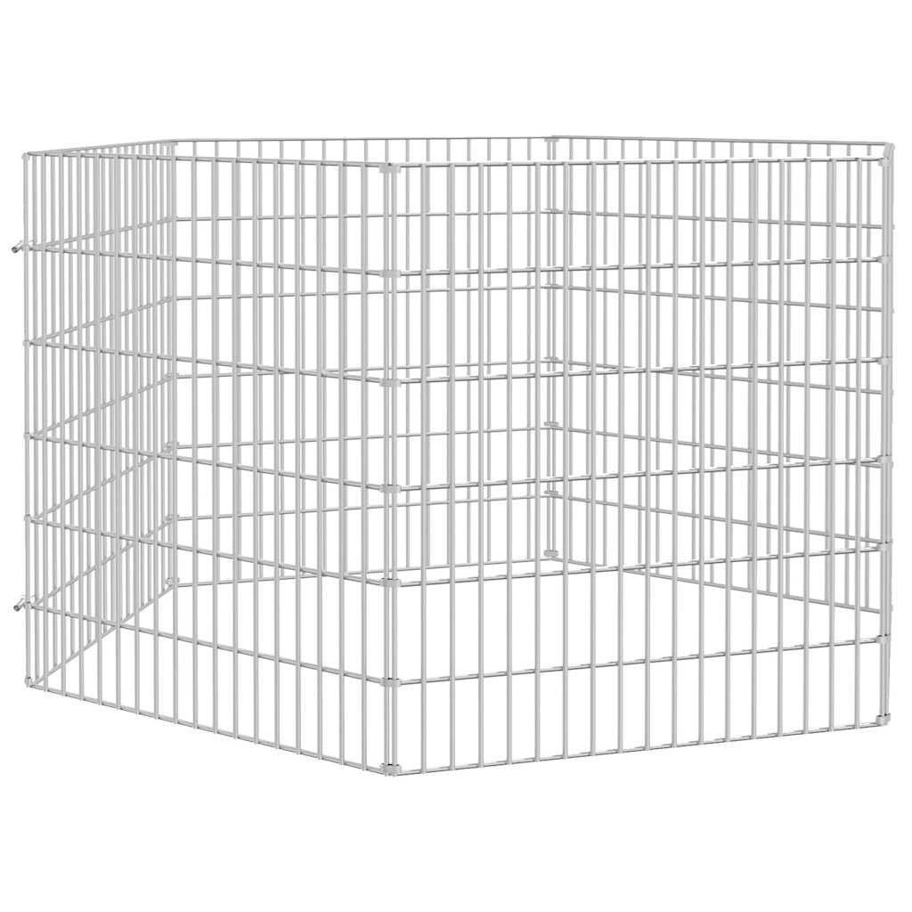 Recinto per Animali Ruspante 6 Pannelli 54x60 cm Ferro Zincato