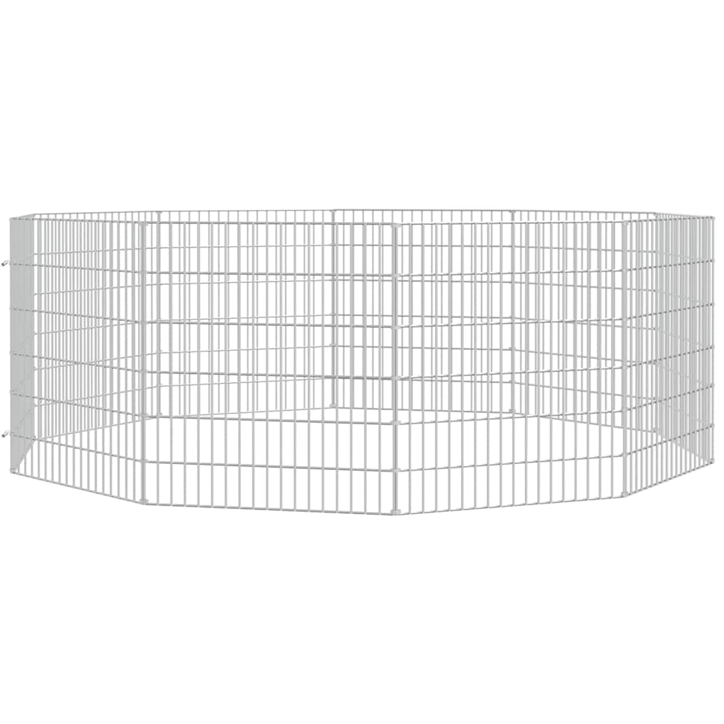 Recinto per Animali Ruspante 10 Pannelli 54x60 cm Ferro Zincato