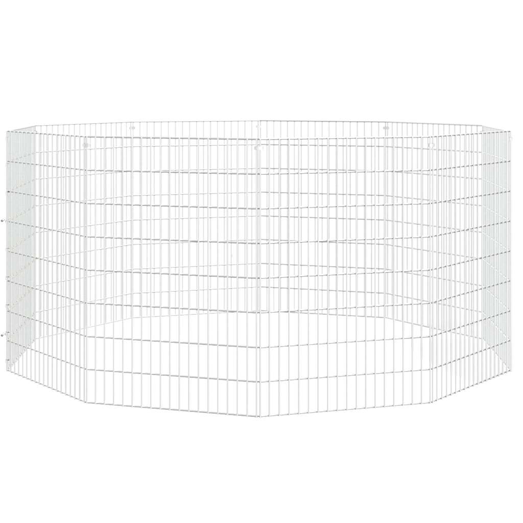 Recinto per Animali Ruspante 10 Pannelli 54x80 cm Ferro Zincato