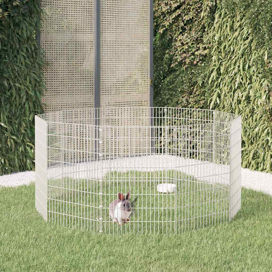 Recinto per Animali Ruspante 10 Pannelli 54x80 cm Ferro Zincato