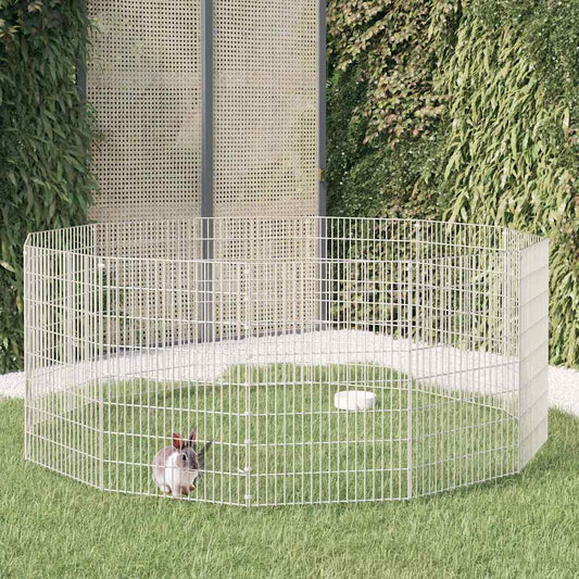 Recinto per Animali Ruspante 12 Pannelli 54x80 cm Ferro Zincato