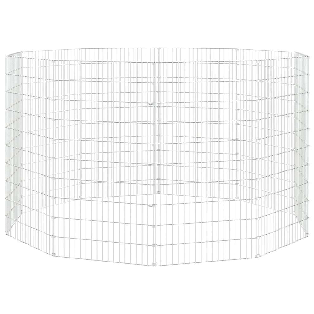 Recinto per Animali Ruspante 10 Pannelli 54x100cm Ferro Zincato